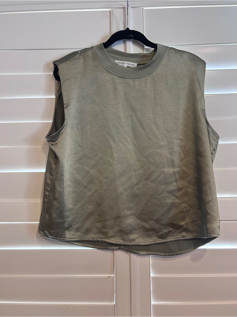 MELISSA NEPTON Sleeveless Crewneck Tank - Sage Green
